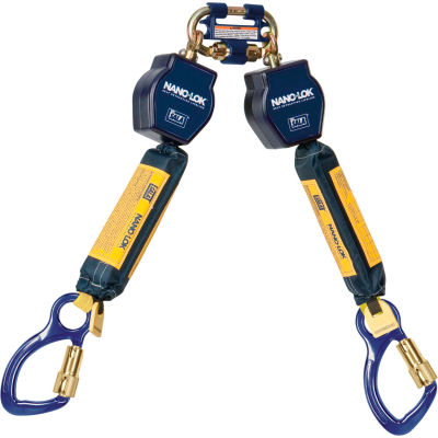 3M DBI-SALA® 3101275 Nano-Lok Twin Self Retracting Lifeline, 6'L, 420 Cap Lbs