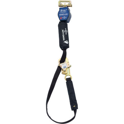 DBI-SALA® Nano-Lok™ Tie-Back Quick Connect Self Retracting Lifeline, Wrap Bax Hook, 9'