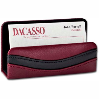 DACASSO® Two-Tone Leather Business Card Holder