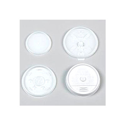 Dart® DCC12JL, Plastic Lids for Hot/Cold Foam Cups, White, 1000/Carton