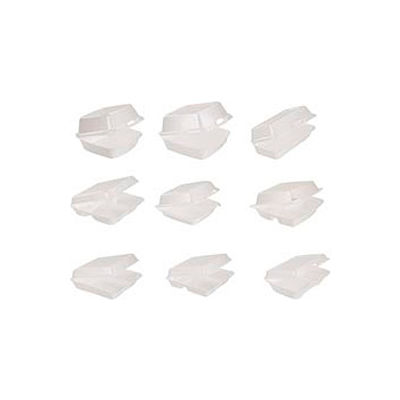 DART® DCC72HT1, Foam Hinged Lid Hot Dog Container, White, 500/Carton