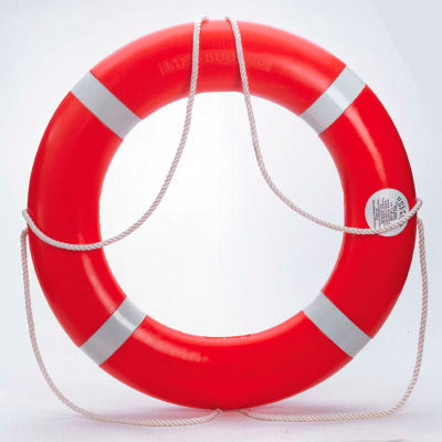 Dock Edge Dolphin Life Ring Buoy S.O.L.A.S. 30", Orange USA 1/Case - 56-203-F