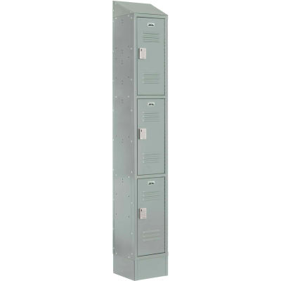 Digilock LockUp Triple Tier 3 Door Electronic Locker W/Louver Doors, 12 ...