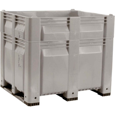 Decade C40SGY3-H46 MACX Heightened Pallet Container Solid Wall 48x40x46 Gray 1500 Lb. Capacity