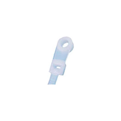 Cable Ties- Mounting Tab- Natural- 11", 100 Pieces