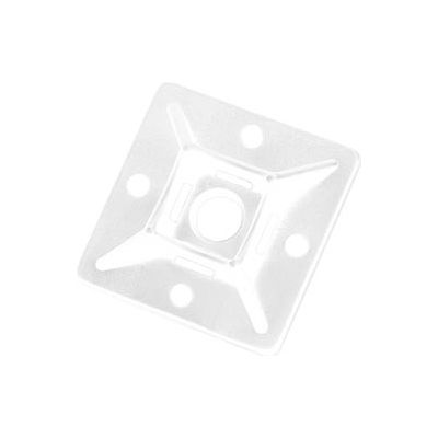 Del City 9771 4-way Adhesive Mtg Base- 1-1/8" sq- Natural, 100 Pieces