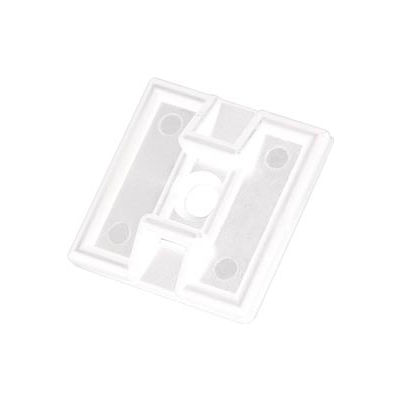 Del City 9800 Adhesive Mtg Base- 2-way- 1" sq- Natural, 100 Pieces