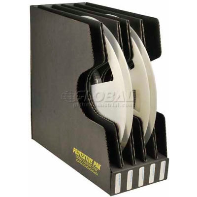 Protektive Pak 37567 Conductive Reel Storage Container, 5 Slots, 5-3/4"L x 13-3/4"W x 13-1/4"H - Pkg Qty 5