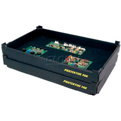 Protektive Pak ESD Stackable and Nesting Tek-Tray, 18-3/4"L x 11-7/8"W x 1-7/8"H