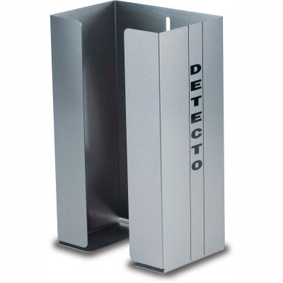 Detecto® Single Glove Box Holder, Stainless Steel, 10-1/2"H x 6-1/2"W x 4-1/4"D
