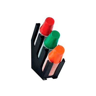 Cup/Lid Organizer, Three Sections, Black