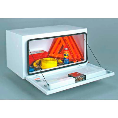 JOBOX 18" Tall White Steel Underbed Box - 48" x 18" x 18"
