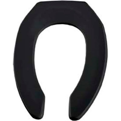 Bemis Heavy Duty Open Front Commercial Seat, STA-TITE Hinges Elongated Style, Black