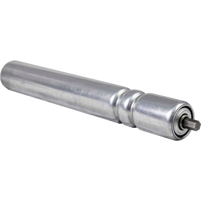 1.9" Dia. x 16 Ga. Galvanized Double Grooved Roller 37825-21-GP for 21" O.A.W. Omni Conveyors