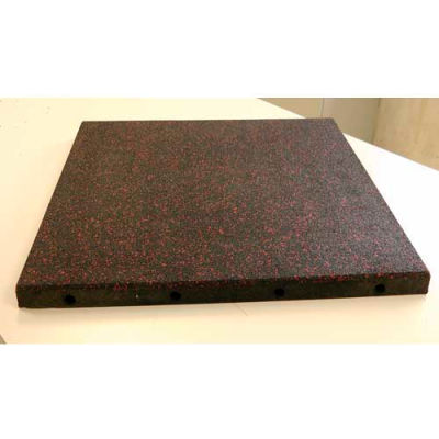 Dinoflex Playground Tile, 3-1/2"H x 24"L x 24"W, 4 ft<sup>2</sup>, 25% Red 423090182