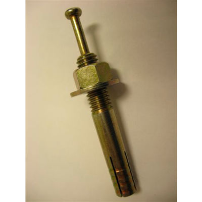 Center Pin Drive Anchor - 3/8 x 3-1/2" - Steel - Yellow Zinc - USA - Pkg of 100