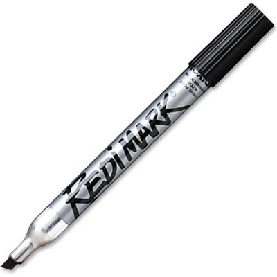 Dixon® RediMark Permanent Marker, Chisel Tip, Black Ink, Dozen