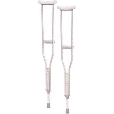Aluminum Walking Crutches with Underarm Pad and Handgrip, Adult, 1 Pair