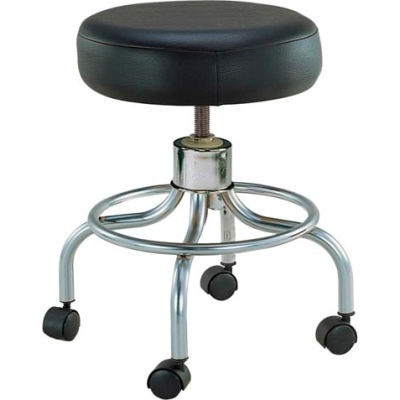 Drive Medical 13034 Deluxe Wheeled Round Stool, 14" Seat, 17.5"-24" Adjustable Height