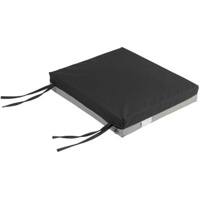 Drive Medical 3" Gel/Foam Gel-U-Seat Cushion, 16"W x 16"L x 3"H