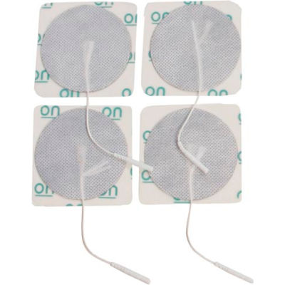Round Adhesive Pre-Gelled Electrodes for TENS Unit, 2" x 2", Pack of 4