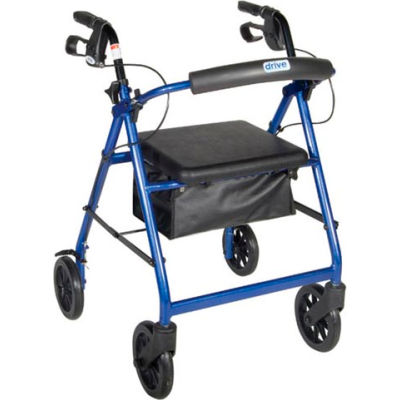 Aluminum Rollator with 7.5" Casters, Blue