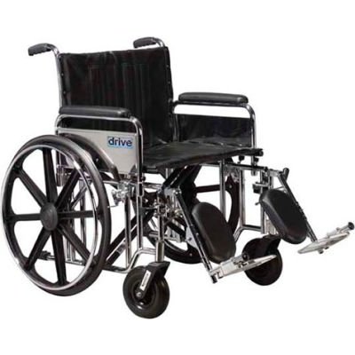 24" Sentra Extra Heavy Duty Wheelchair, Detachable Desk Arm, Elevating Legrests