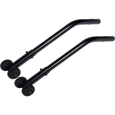 Anti-Tippers with Wheels, Black, For Cruiser III Wheelchairs, 1 Pair