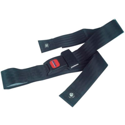 Black Wheelchair Seat Belt, Auto-Clasp Closure, For Waist Sizes Up to 48", 1 Each