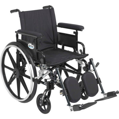 20" Viper Plus GT Wheelchair, Flip Back Detachable Adjustable Full Arms, Elevating Legrests