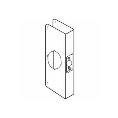 Don Jo 12-CW-PB Wrap Around For Cylinder Door Locks, 4-1/4"x12", Polish Brass