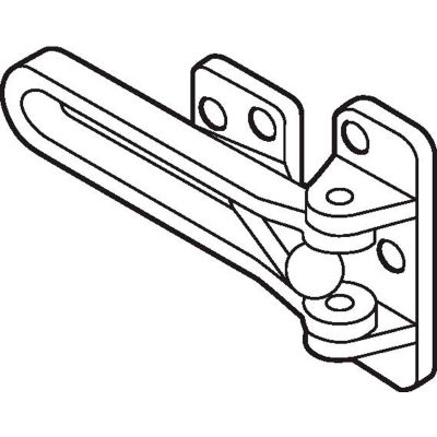 Don Jo 1603-626 Door Flip Guard, 1/2"x2-1/2"x4-1/4", Brushed Chrome - Pkg Qty 10