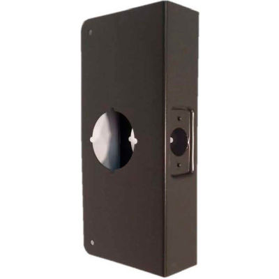 Don Jo 2-CW-10B Wrap Around For Cylindrical Door Locks W/ 2-1/8"Hole, 1-3/4"x9", Oil Rubbed Bronze - Pkg Qty 10