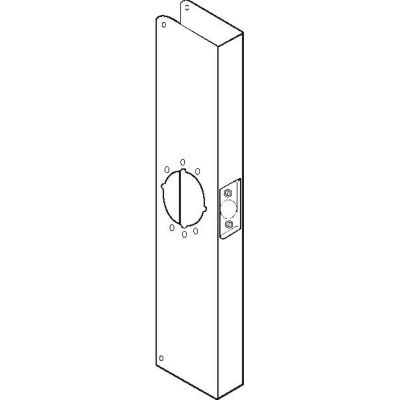 Don Jo 20C-CW-PB Wrap Around, 5"x20", 2-3/8"Backset, Polish Brass