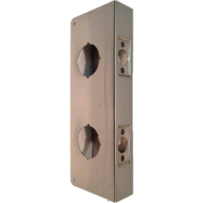 Don Jo 256-CW-S Wrap Around For Dbl Lock Combo Locksets, 4"x12", Stainless Steel