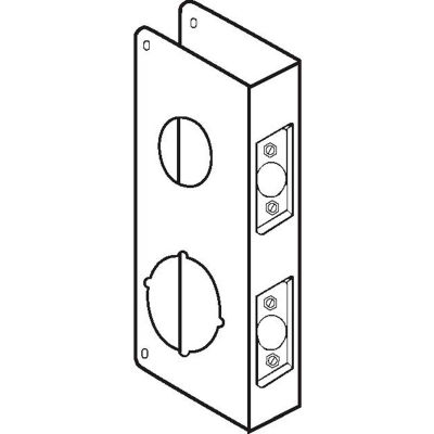 Don Jo 484-CW-10B Wrap Around For Dbl Lk Combo W/ 1-1/2"Top&2-1/8"Bottom Holes W/4"Centers, ORB - Pkg Qty 10