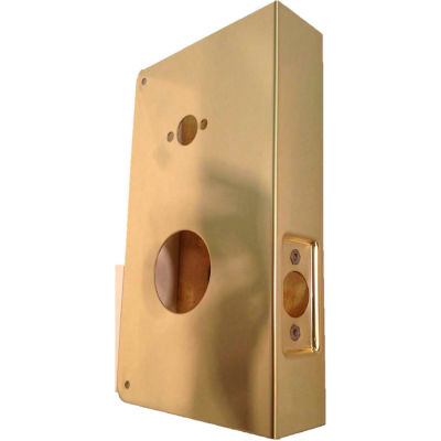 Don Jo 7100-PB-RH-CW Wrap Around Right Hand Plate, Polish Brass