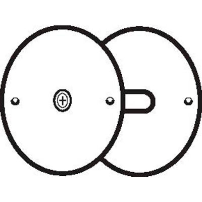 Don Jo BF 161-SL Hole Filler Plate, 2-5/8"Dia, Silver Coated - Pkg Qty 10