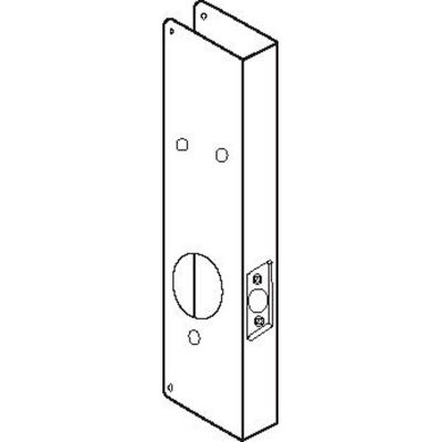 Don Jo E2000 CW-PB Wrap Around For Kaba/Simplex 1000, E-2000, 4000&5000 Series, 5"x15", Polish Brass