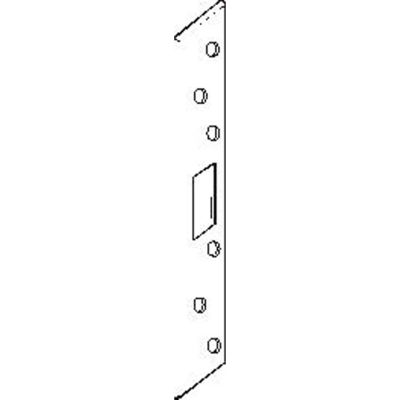 Don Jo FL 208NM-WH Armor Strike, 8"x1-3/8", Mortise Hole W/Universal Center Hole, White Coated - Pkg Qty 10