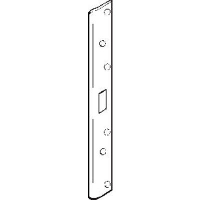 Don Jo FL 212N-BP Armor Strike, 12"x1-3/8", Sgl Hole To Work W/Key-In Knob or Deadbolt, Brass Plated - Pkg Qty 10