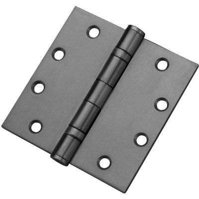 Don Jo NRPBB74545-651 Non Removable Pin Mortise Ball Bearing Template Hinge, 4-1/2"x4-1/2",Bright Ch - Pkg Qty 3