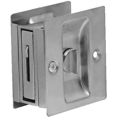 Don Jo PDL 101-619 Privacy Pocket Door Lock, 2-1/2"x2-3/4", Satin Nickel - Pkg Qty 10