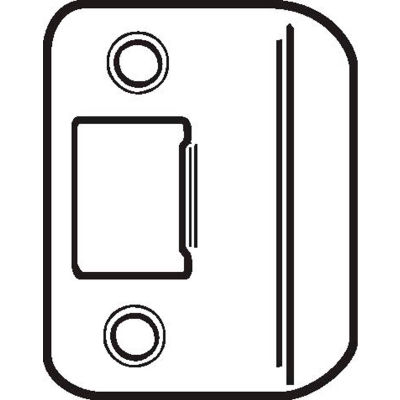 Don Jo ST 214 RC-619 Replacement Strike W/Radius Corner, 2-1/4"x1-1/4", Satin Nickel - Pkg Qty 10