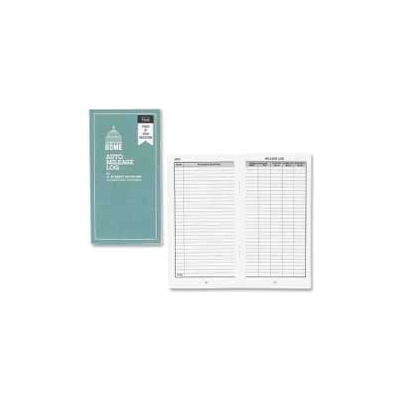 Dome® Auto Mileage Log, 3-1/4" x 6-1/4", White, Gray Hardcover