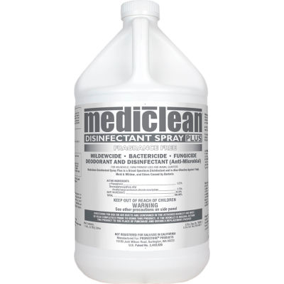 Mediclean Disinfectant Spray Plus Fragrance Free 221522902 - 1 Gallon - Case of 4