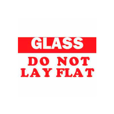 Glass-Do Not Lay Flat 3" x 5" - White / Red