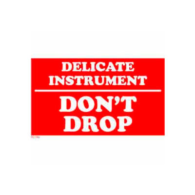 Delicate Instrument Don't Drop 3" x 5" - White / Red