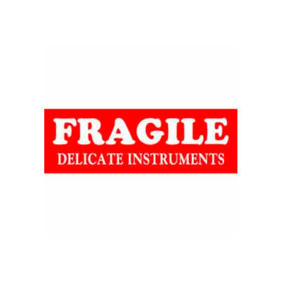 Delicate Instrument 1-1/2" x 4" - White / Red