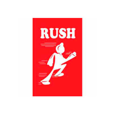 Rush 2" x 3" - White / Red